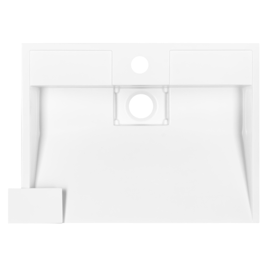 Раковина, умывальник ARDESTO Anna, искусственный камень, прямоугольный, с отверстием для смесителя, без перелива, 500х380х110мм, накладной, белый