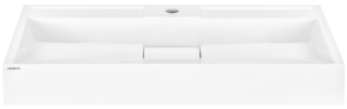 Раковина, умывальник ARDESTO Anna, искусственный камень, прямоугольный, с отверстием для смесителя, без перелива, 800х455х110мм, накладной, белый