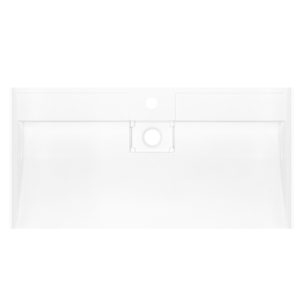 Раковина, умивальник ARDESTO Anna, штучний камінь, прямокут., з отвором для змішувача, без переливу, 900х455х110мм, накладний, білий