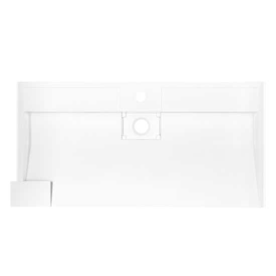 Раковина, умивальник ARDESTO Anna, штучний камінь, прямокут., з отвором для змішувача, без переливу, 900х455х110мм, накладний, білий