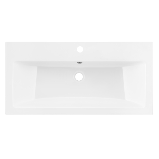 Раковина, умивальник ARDESTO Sati, штучний камінь, прямокут., з отвором для змішувача, з отвором для переливу, 895x450x158мм, накладний, білий