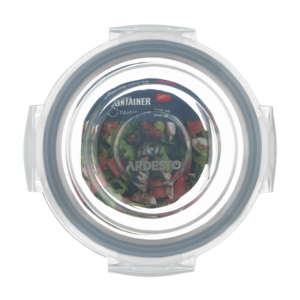 Food storage container ARDESTO Gemini 0.24l, borosilicate glass, plastic, round, transparent