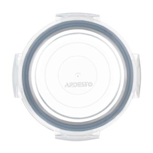 Food storage container ARDESTO Gemini 0.24l, borosilicate glass, plastic, round, transparent