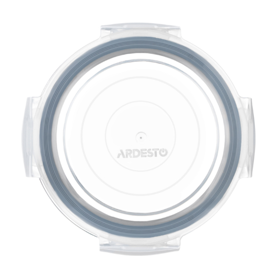 Food storage container ARDESTO Gemini 0.24l, borosilicate glass, plastic, round, transparent