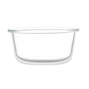 Food storage container ARDESTO Gemini 0.24l, borosilicate glass, plastic, round, transparent