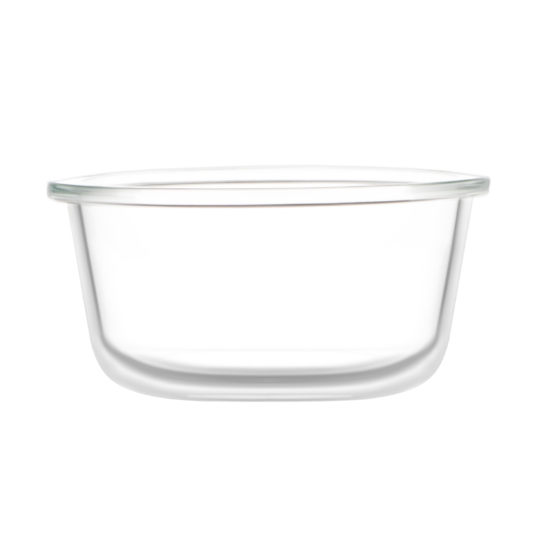 Food storage container ARDESTO Gemini 0.24l, borosilicate glass, plastic, round, transparent