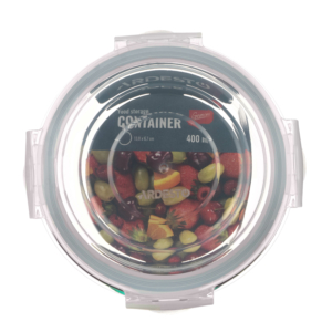 Контейнер для зберігання харчових продуктів ARDESTO Gemini 0.4л, боросилікатне скло, пластик, круглий, прозорий