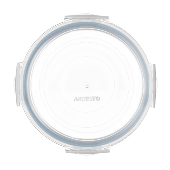 Контейнер для зберігання харчових продуктів ARDESTO Gemini 0.4л, боросилікатне скло, пластик, круглий, прозорий