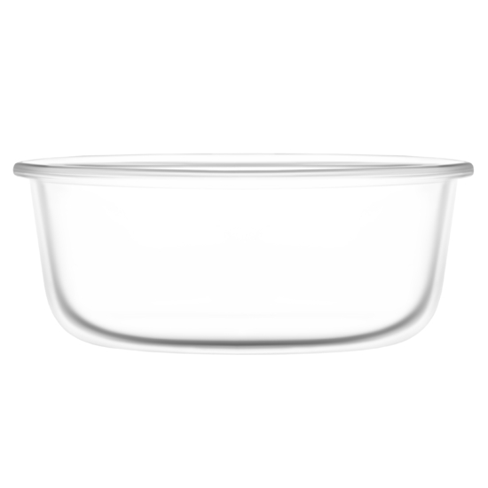 Food storage container ARDESTO Gemini 0.62l, borosilicate glass, plastic, round, transparent