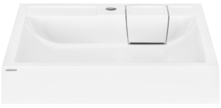 Раковина, умывальник ARDESTO Charlie, искусственный камень, прямоуголь., с отверстием для смесителя, без перелива, 595х595х115мм, накладной, белый