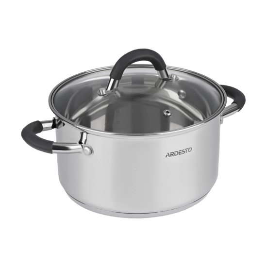 Cookware set ARDESTO Gemini Gemini Salerno, 6 pcs, stainless steel, silicone