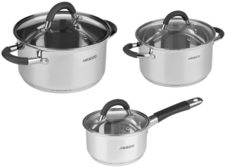 Cookware set ARDESTO Gemini Gemini Salerno, 6 pcs, stainless steel, silicone