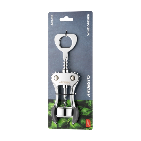 Wine opener ARDESTO Gemini 19cm, zinc alloy, plastic, thermoplastic rubber