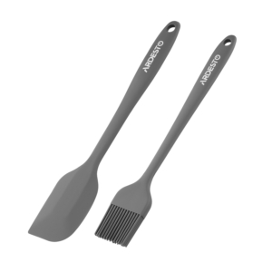 Набор: кисточка и лопатка Ardesto Gemini, 2шт, 21см, 22см, силикон, черный