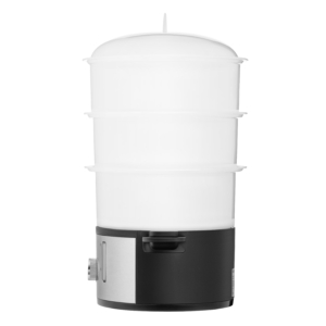 Пароварка ARDESTO 800Вт, чаша-3.4/3.4/3.4л, резервуар для воды -1л, механическое управл., 3 яруса, металл/пластик, черный