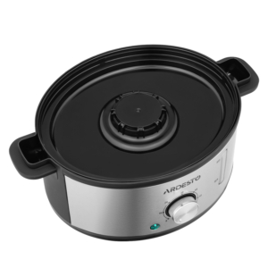 Пароварка ARDESTO 800Вт, чаша-3.4/3.4/3.4л, резервуар для воды -1л, механическое управл., 3 яруса, металл/пластик, черный