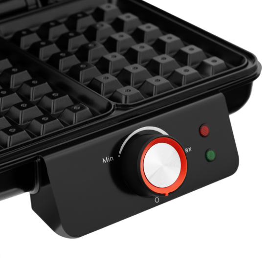 Вафельница ARDESTO  1200Вт, прямоугольные вафли, глубокие пластины, корпус-пластик, черный