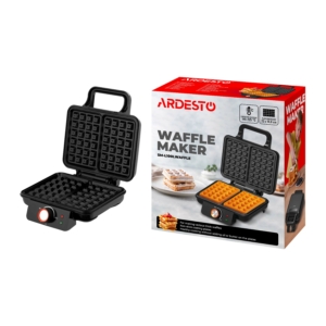 Вафельница ARDESTO  1200Вт, прямоугольные вафли, глубокие пластины, корпус-пластик, черный
