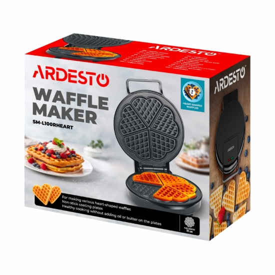 Waffle iron ARDESTO 1200W, device body-plastic, black