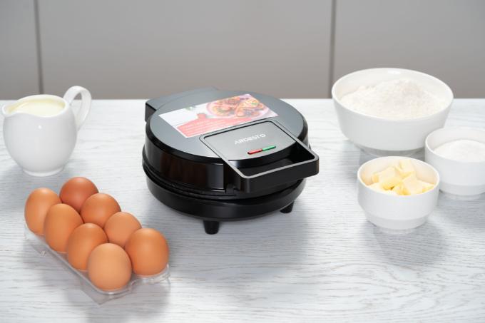 Waffle iron ARDESTO 1200W, device body-plastic, black