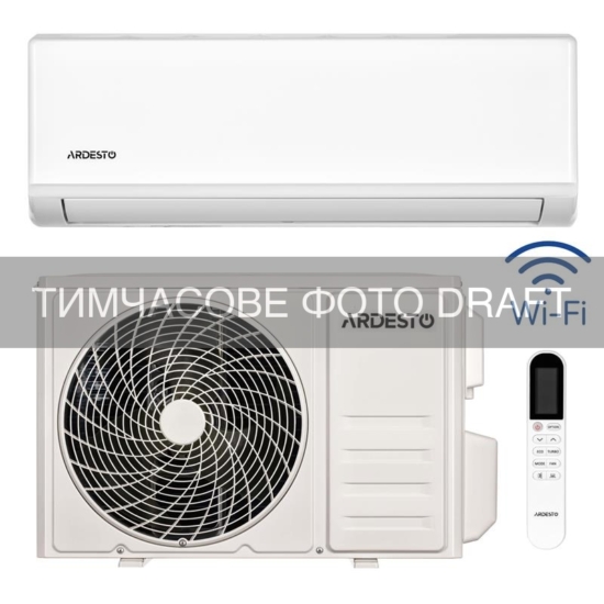 Air Conditioner ARDESTO CoolAir 55m2 on/off 18000BTU 5.0kW A/A -7°С Wi-Fi R32 white