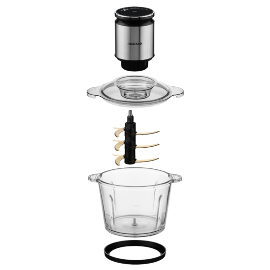 Shredder ARDESTO , 800W, bowl-3000ml, glass, stainless steel case, black