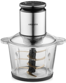 Shredder ARDESTO , 800W, bowl-3000ml, glass, stainless steel case, black