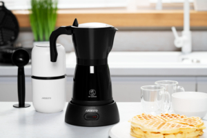 Coffee maker ARDESTO electric moka pot. 0.3l, ground, black
