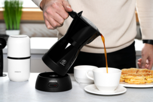 Coffee maker ARDESTO electric moka pot. 0.3l, ground, black