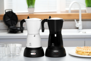 Coffee maker ARDESTO electric moka pot.  0.3l, ground, white