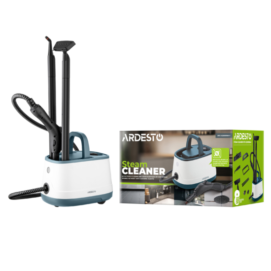 Пароочисник ARDESTO, 2000Вт, 1500мл, 4Бар, білий+ синій