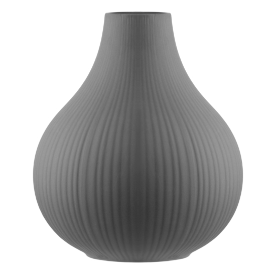 Vase ARDESTO Lucca 16.5х19.5cm, porcelain, gray