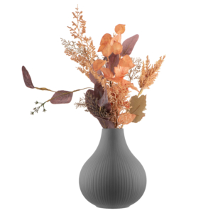 Vase ARDESTO Lucca 16.5х19.5cm, porcelain, gray