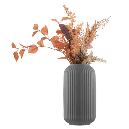Vase ARDESTO Imola 14х26cm, porcelain, gray