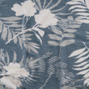 Blanket ARDESTO  Leonardo 200х220cm, 50% cotton, 30% polyester, 20% acrylic, leaves, blue