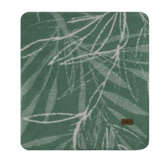 Blanket ARDESTO  Leonardo 150х200cm, 50% cotton, 30% polyester, 20% acrylic, leaves, green