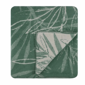 Blanket ARDESTO  Leonardo 150х200cm, 50% cotton, 30% polyester, 20% acrylic, leaves, green