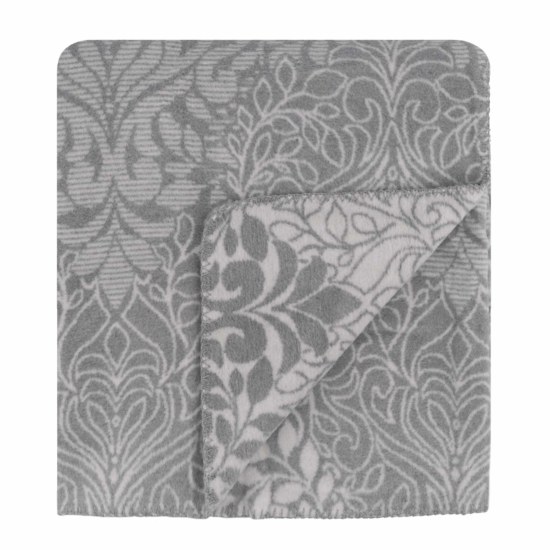 Blanket ARDESTO  Leonardo 200х220cm, 50% cotton, 30% polyester, 20% acrylic, monogram, grey