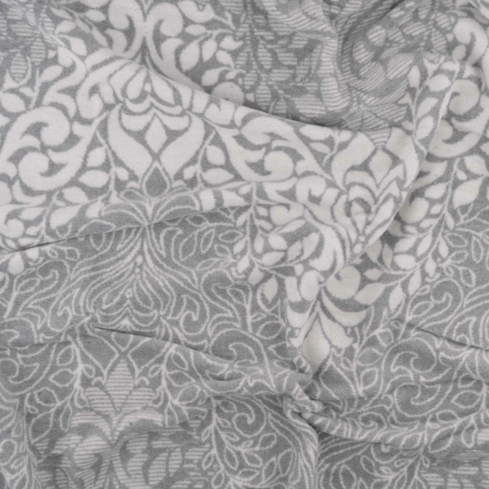 Blanket ARDESTO  Leonardo 200х220cm, 50% cotton, 30% polyester, 20% acrylic, monogram, grey