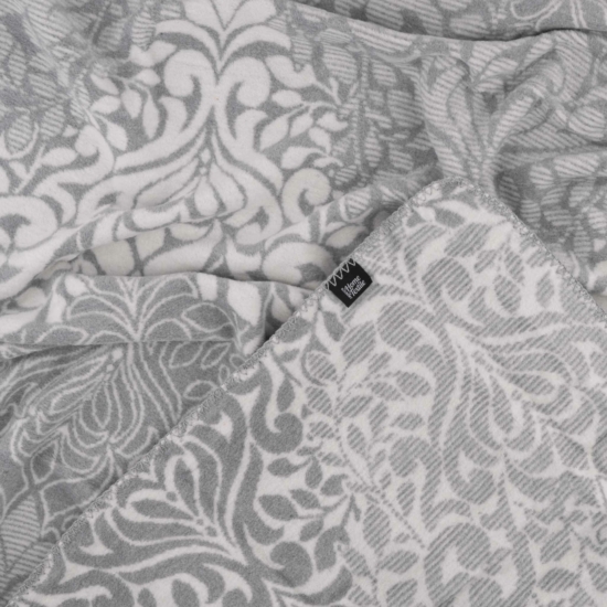 Blanket ARDESTO  Leonardo 200х220cm, 50% cotton, 30% polyester, 20% acrylic, monogram, grey
