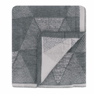 Blanket ARDESTO  Leonardo 150х200cm, 50% cotton, 30% polyester, 20% acrylic, geometry, grey