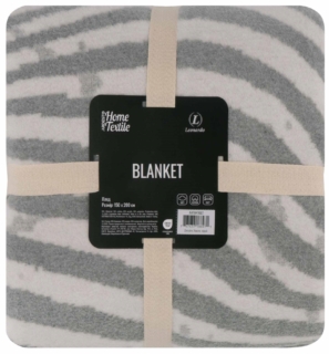 Blanket ARDESTO  Leonardo 150х200cm, 50% cotton, 30% polyester, 20% acrylic, wave, grey