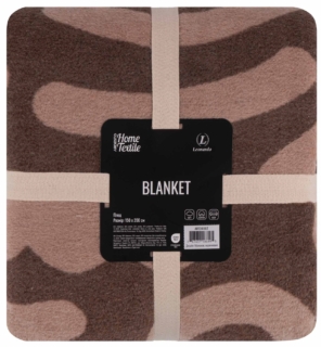 Blanket ARDESTO  Leonardo 150х200cm, 50% cotton, 30% polyester, 20% acrylic, draw, brown