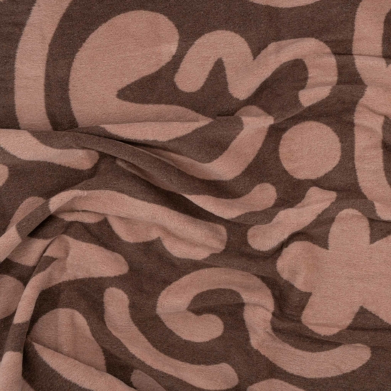 Blanket ARDESTO  Leonardo 200х220cm, 50% cotton, 30% polyester, 20% acrylic, draw, brown
