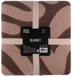Blanket ARDESTO  Leonardo 200х220cm, 50% cotton, 30% polyester, 20% acrylic, draw, brown