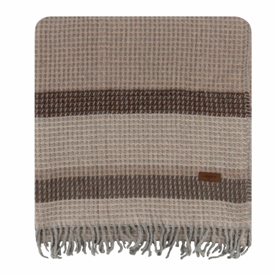 Blanket ARDESTO  Leonardo 150х200cm, 50% cotton, 30% polyester, 20% acrylic, pique, brown