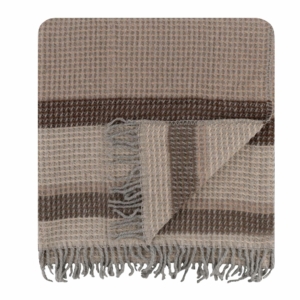 Blanket ARDESTO  Leonardo 150х200cm, 50% cotton, 30% polyester, 20% acrylic, pique, brown