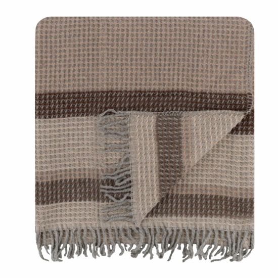 Blanket ARDESTO  Leonardo 150х200cm, 50% cotton, 30% polyester, 20% acrylic, pique, brown