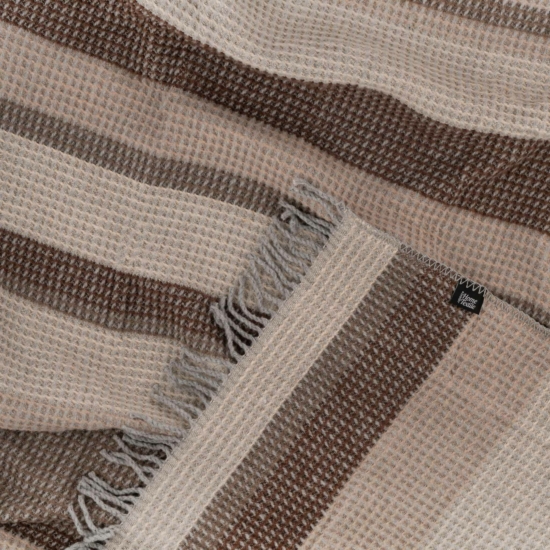 Blanket ARDESTO  Leonardo 150х200cm, 50% cotton, 30% polyester, 20% acrylic, pique, brown