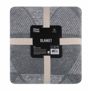Blanket ARDESTO  Leonardo 150х200cm, 50% cotton, 30% polyester, 20% acrylic, geometry, grey